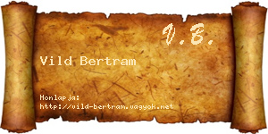Vild Bertram névjegykártya